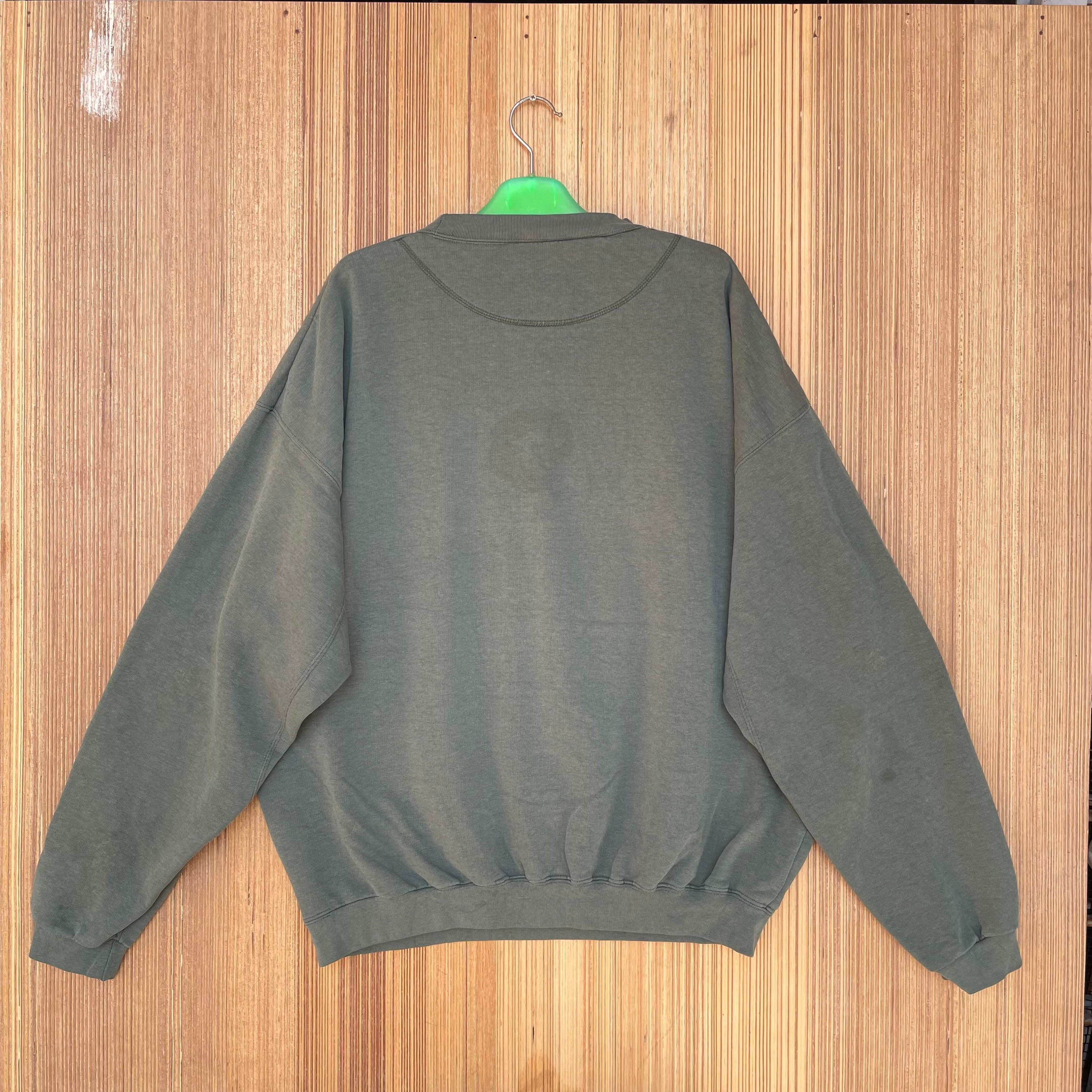 Sweat Vintage Jerzees Col Rond – Nature WhiteTail Deer – Taille L – Noir – USA