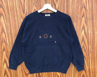 Vintage Japanese Brand Designer Georges Memmi Paris Embroidered Sweatshirt