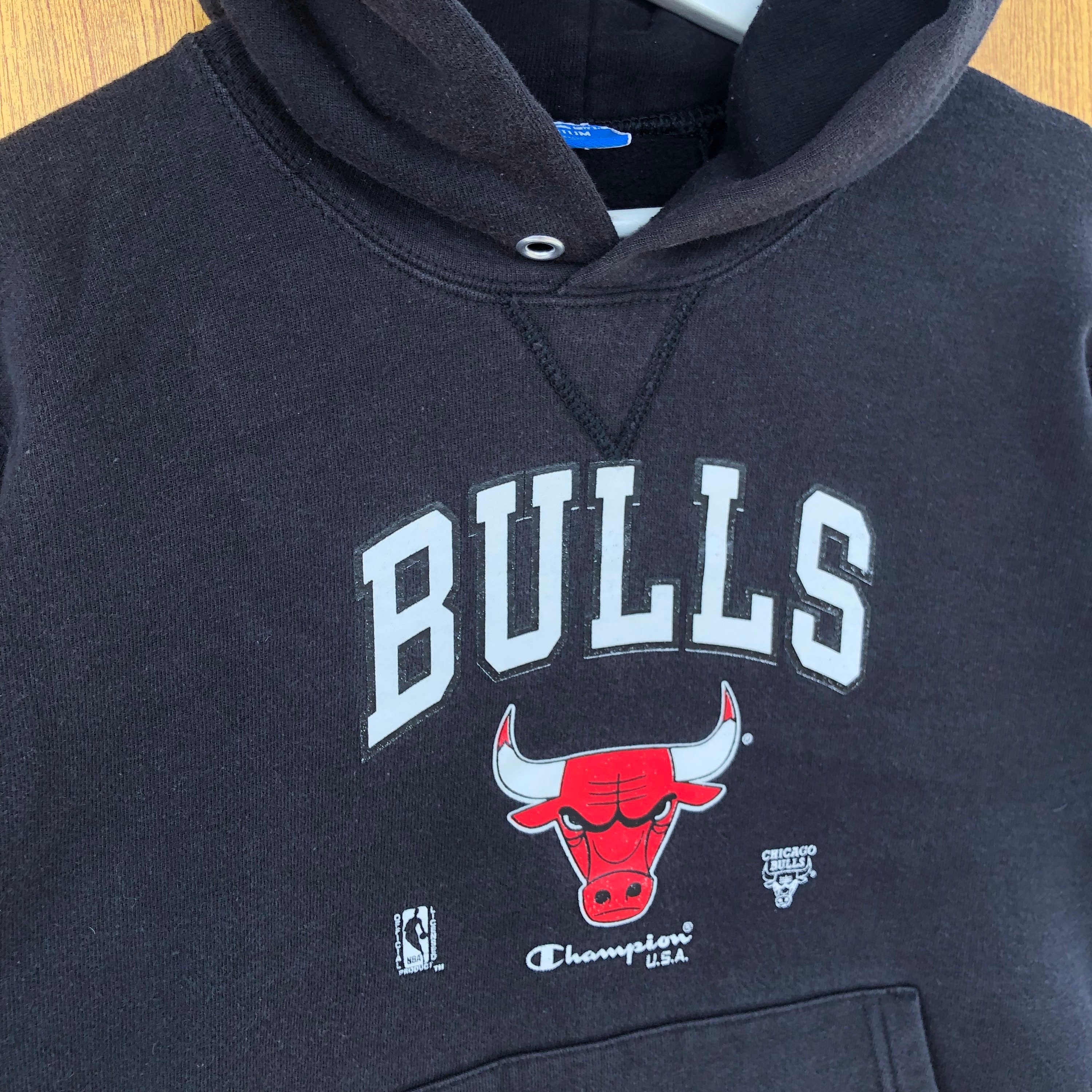 Vintage Chicago Bulls Champion Hoodie Big Logo Sweatshirt Crewneck 