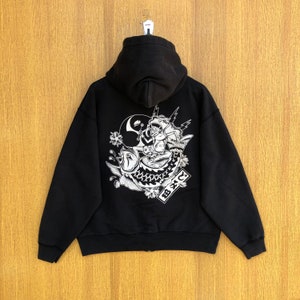 Vintage Sukajan Souvenir Tiger Koi Dragon Hoodie Sweatshirt Yakuza Style Famous Japanese Brand Pullover Sweater