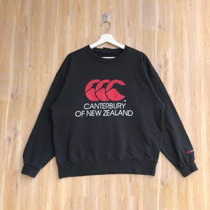 Vintage Canterbury Of New Zealand Sweatshirt New Zealand All Black Rugby   Jumper Pullover Sweater