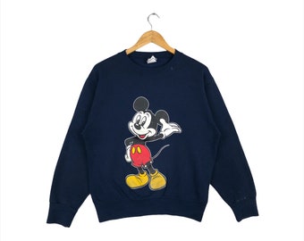 Vintage Mickey Mouse Sweatshirt Full Print Mickey Crewneck Jumper Pullover