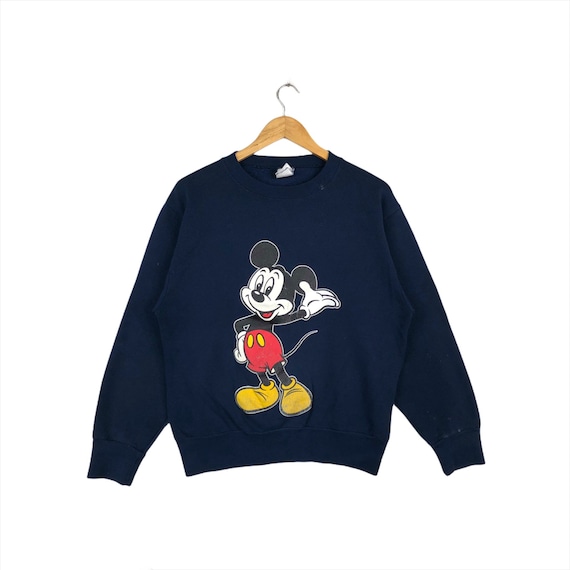 Vintage Mickey Mouse Sweatshirt Full Print Mickey Crewneck Jumper