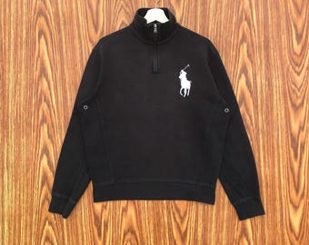 Vintage Y2K Polo Ralph Lauren Half Zip Sweatshirt Embroidered Logo Pullover Sweater