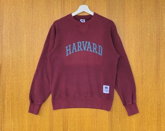 Vintage Harvard University Sweatshirt  Spellout Crewneck Jumper Pullover Sweater
