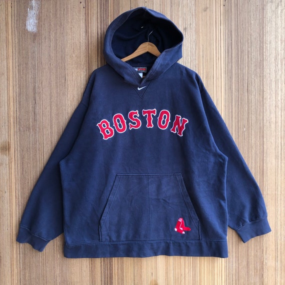 Vintage Nike Boston Red Sox MLB Hoodie Nike Center Swoosh 