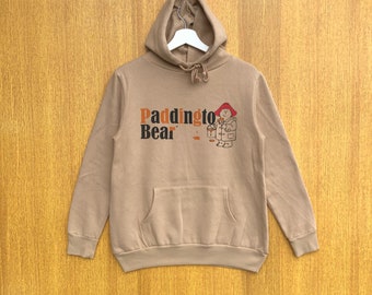 Vintage Paddington Bear Hoodie Sweatshirt Pullover Crewneck Jumper Sweater