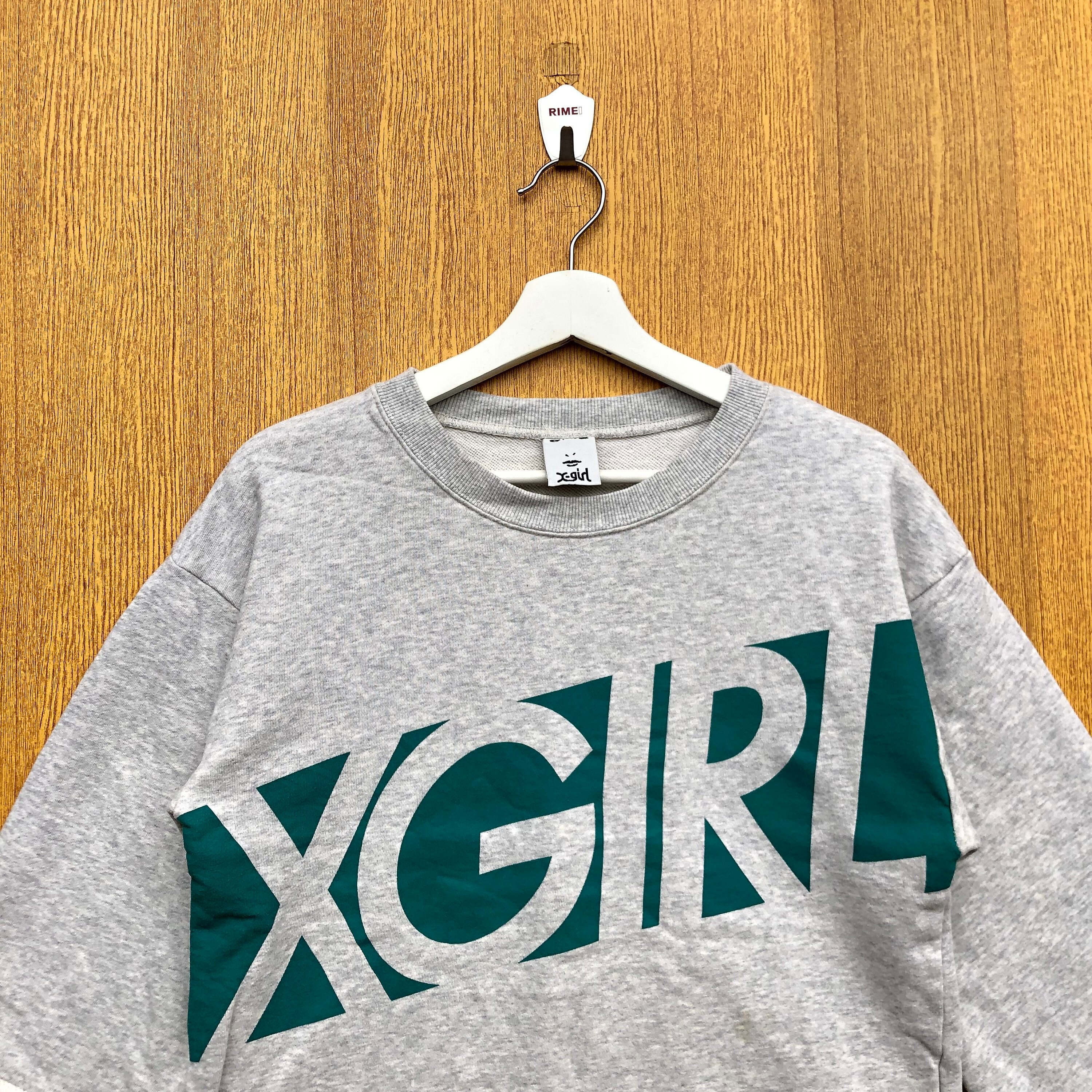 Vintage Xgirl Crop Top Sweatshirt Crewneck Jumper Pullover Sweater 