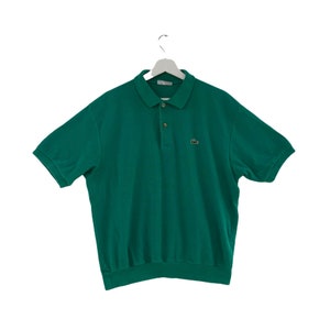 Vintage Lacoste Polo Shirt Half button Sweatshirt Jumper Pullover Sweater