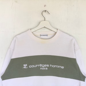 Vintage Courreges Homme Paris Sweatshirt Embroidery Courreges Homme Paris Crewneck Jumper Pullover image 3