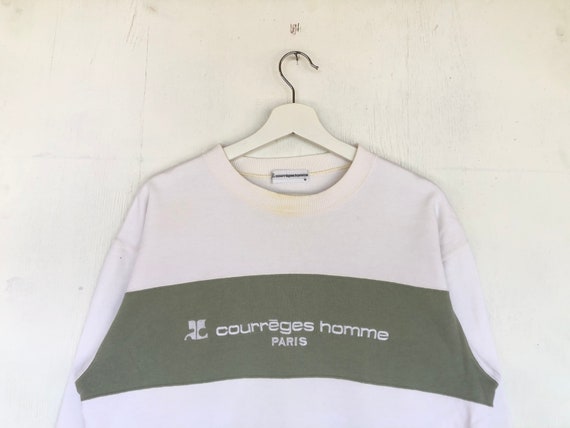 Vintage Courreges Homme Paris Sweatshirt Embroide… - image 3