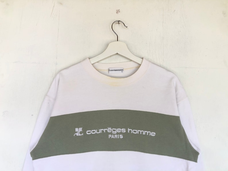 Vintage Courreges Homme Paris Sweatshirt Embroidery Courreges Homme Paris Crewneck Jumper Pullover image 3