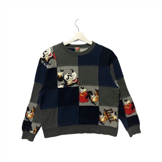 Vintage Rare Mickey Mouse Sweatshirt Full Print Mi