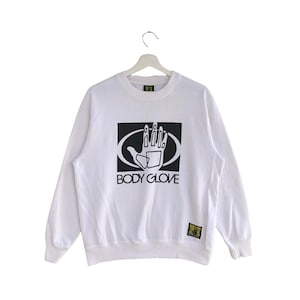 Vintage Body Glove Sweatshirts Big Logo Crewneck Jumper Pullover Sweater