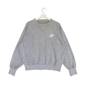 Vintage Nike Swoosh Sweatshirt Embroidery Small Logo Crewneck Jumper Pullover Sportswear