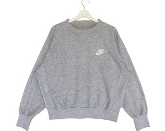 Vintage Nike Swoosh Sweatshirt Embroidery Small Logo Crewneck Jumper Pullover Sportswear