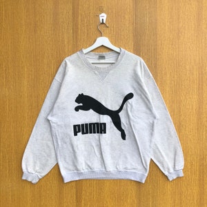 Vintage Puma Sweatshirts Big Logo Spellout Crewneck Jumper Pullover Sweater