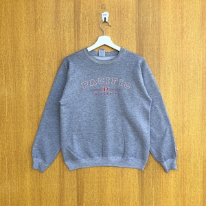 Vintage University Pacific Sweatshirt Spellout Crewneck Jumper Pullover Sweater