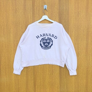 Vintage Harvard University Sweatshirt  Spellout Crewneck Jumper Pullover Sweater