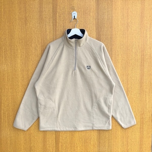 Vintage MCM Legere Fleece Sweatshirt Half Zipper Embroidered Small Logo Pink Color Crewneck Jumper Pullover Sweater