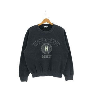 Vintage University Dtreet Sweatshirt Spellout Crewneck Jumper Pullover Sweater