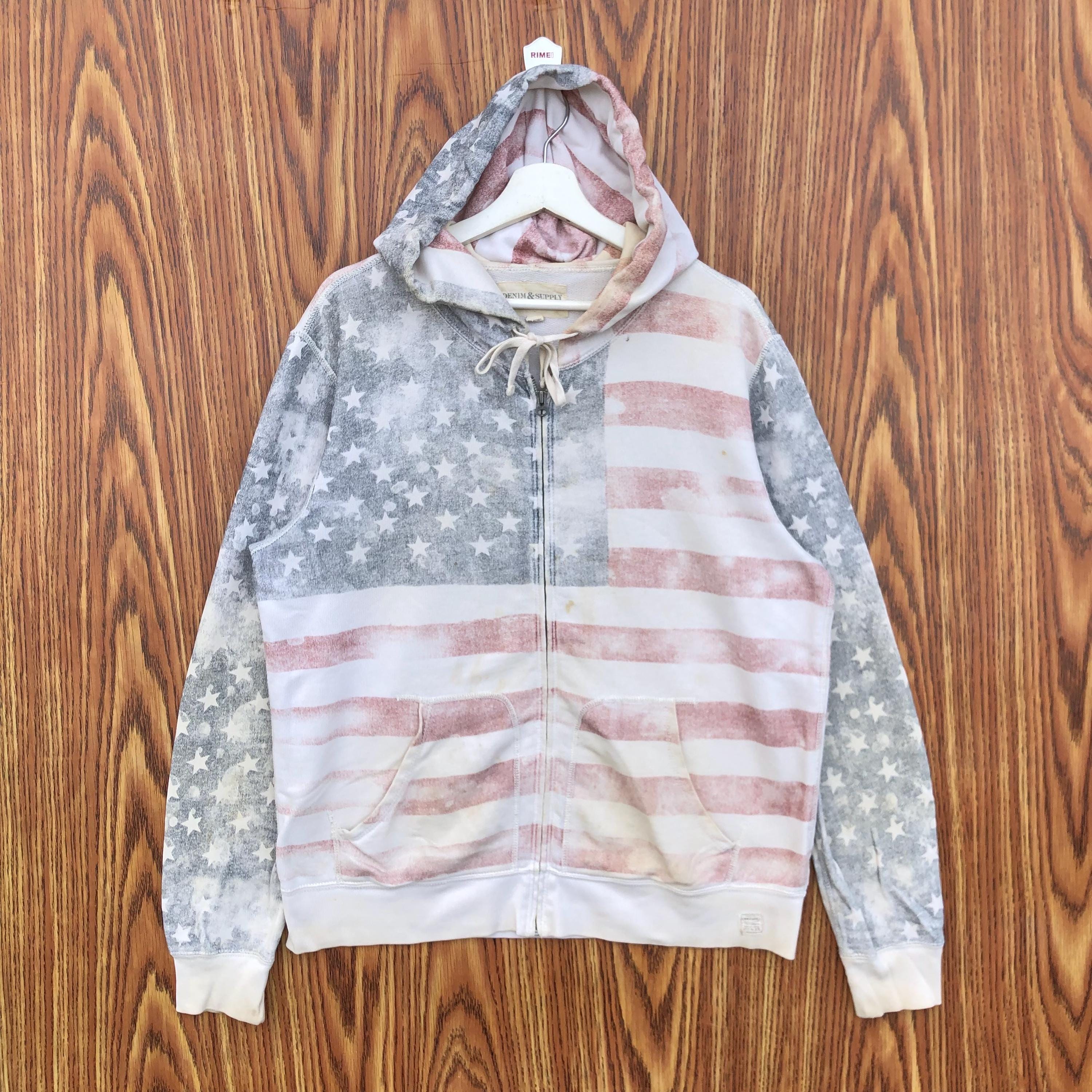 Ralph Lauren Denim & Supply American Flag Zip up Hoodie - Etsy