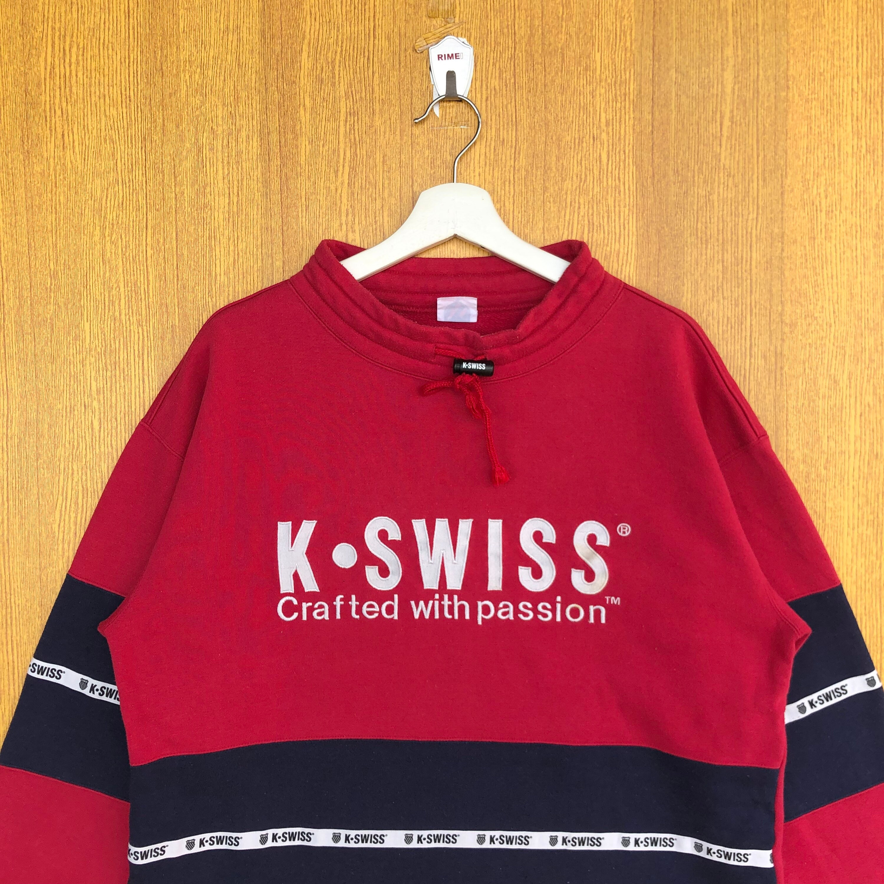 Vintage K swiss Crafted With Passion Sweatshirt Embroidery Spellout Sweater Jumper Pullover Etsy Australia