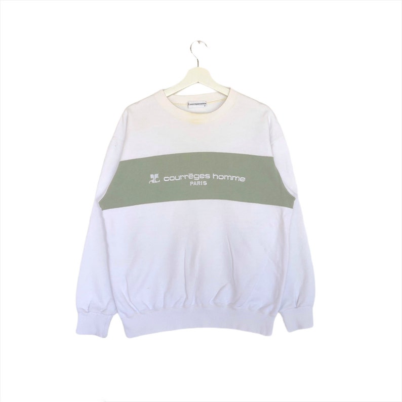 Vintage Courreges Homme Paris Sweatshirt Embroidery Courreges Homme Paris Crewneck Jumper Pullover image 1