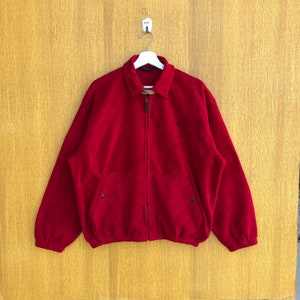 Vintage Polo Ralph Lauren Fleece Small Logo Spellout Full Zipper Sweater Sweatshirt Pullover