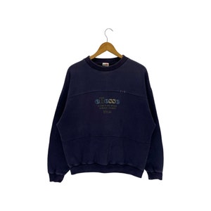 Vintage Ellesse Sweatshirt Embroidery Spellout Crewneck jumper Pullover Sweater Sportswear Crewneck