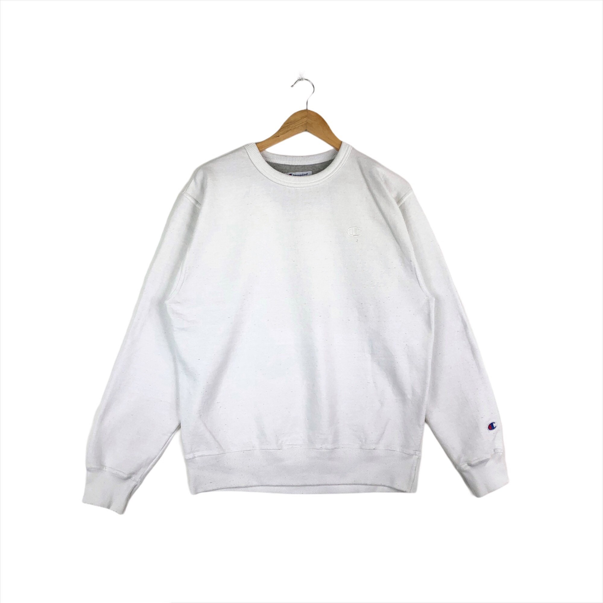 White champion crew neck cheap sweater