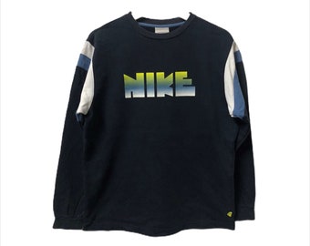 Vintage jaren 90 Nike-sweater groot logo sportkleding kleding trui met ronde hals