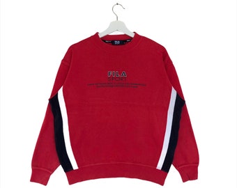 Sudadera deportiva vintage rara de Fila Sport. Jersey deportivo estampado de Fila.