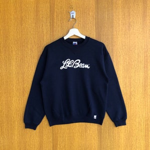 Vintage L.L. Bean Sweathirt Youth Size Big Logo Spellout Crewneck Jumper Pullover Sweater