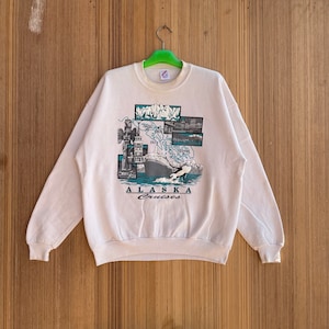 Vintage Alaska Cruise Sweatshirt All Over Print Crewneck Jumper Pullover Sweater
