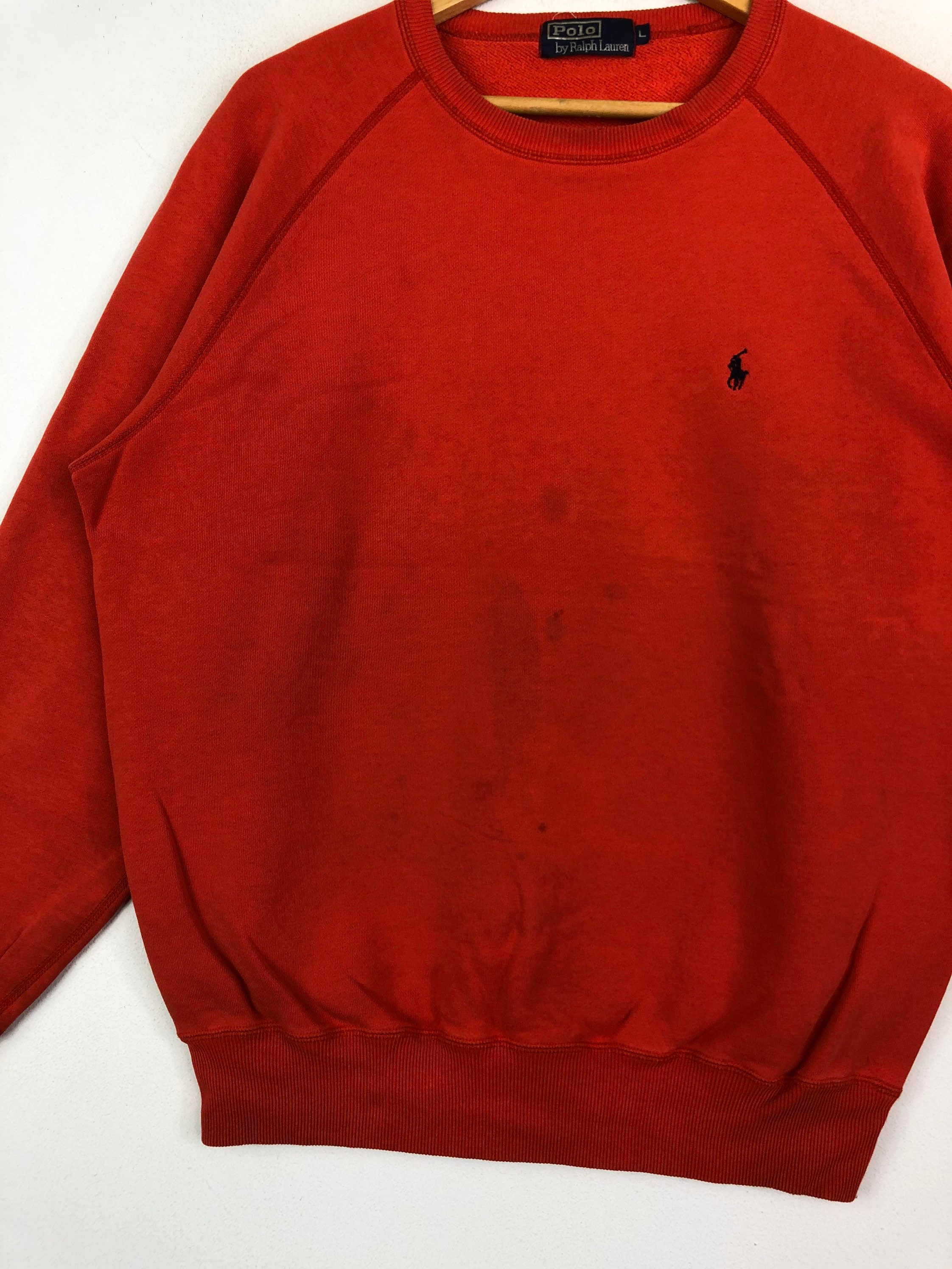 Vintage Polo Ralph Lauren Orange Color Sweatshirt Crewneck - Etsy