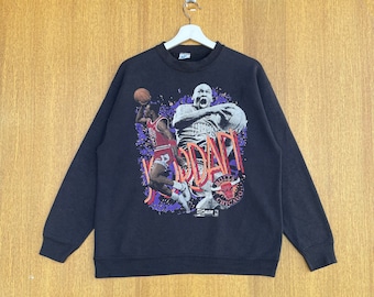 Vintage 90s Chicago Bulls Sweatshirt Chicago Bulls Crewneck Michael Jordan Sweater Sportswear NBA Michael Jordan  Jumper Pullover
