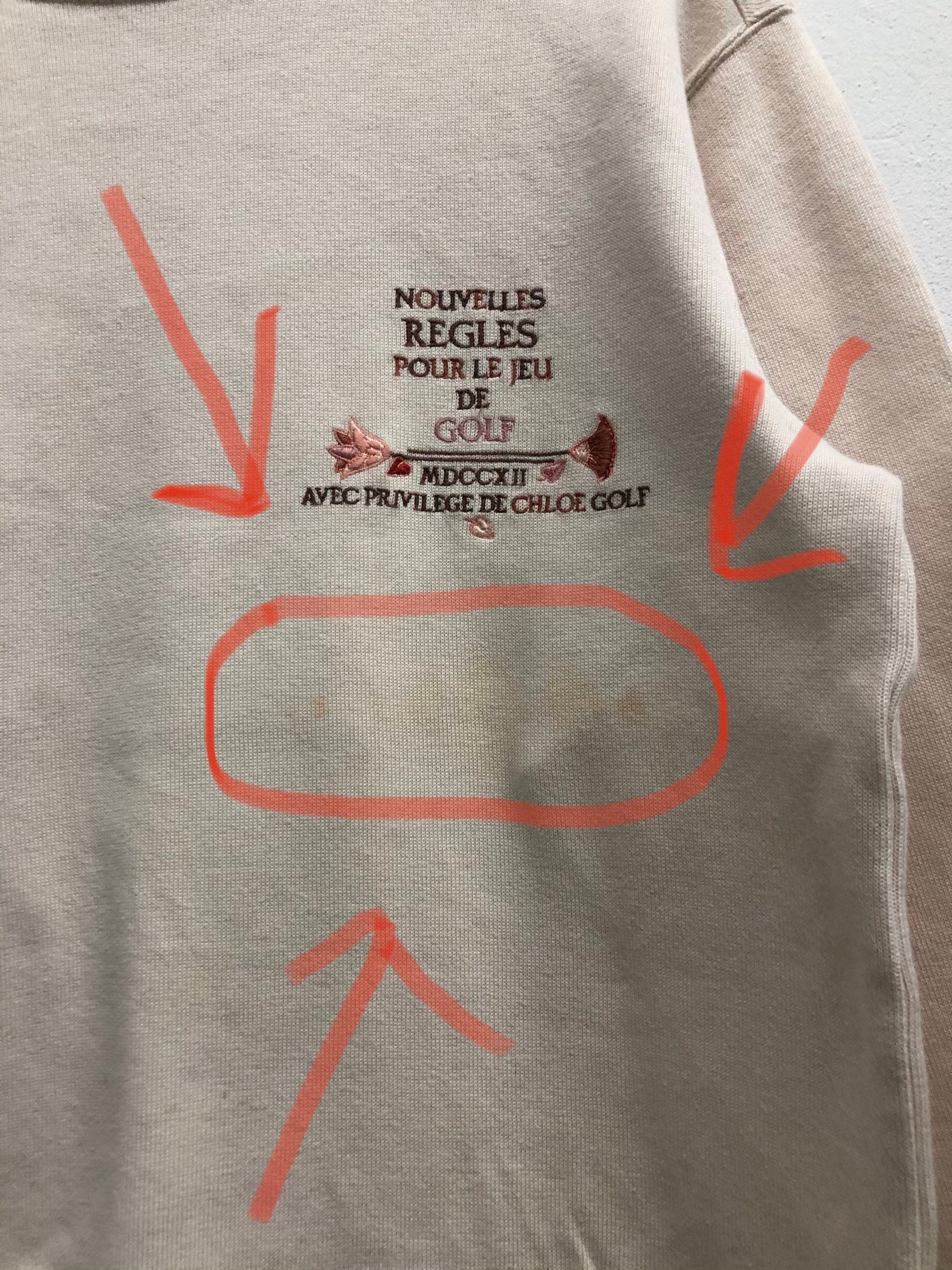 Chloe golf スウェット Vintage Chloe Golf Embroidery Sweatshirt - Etsy