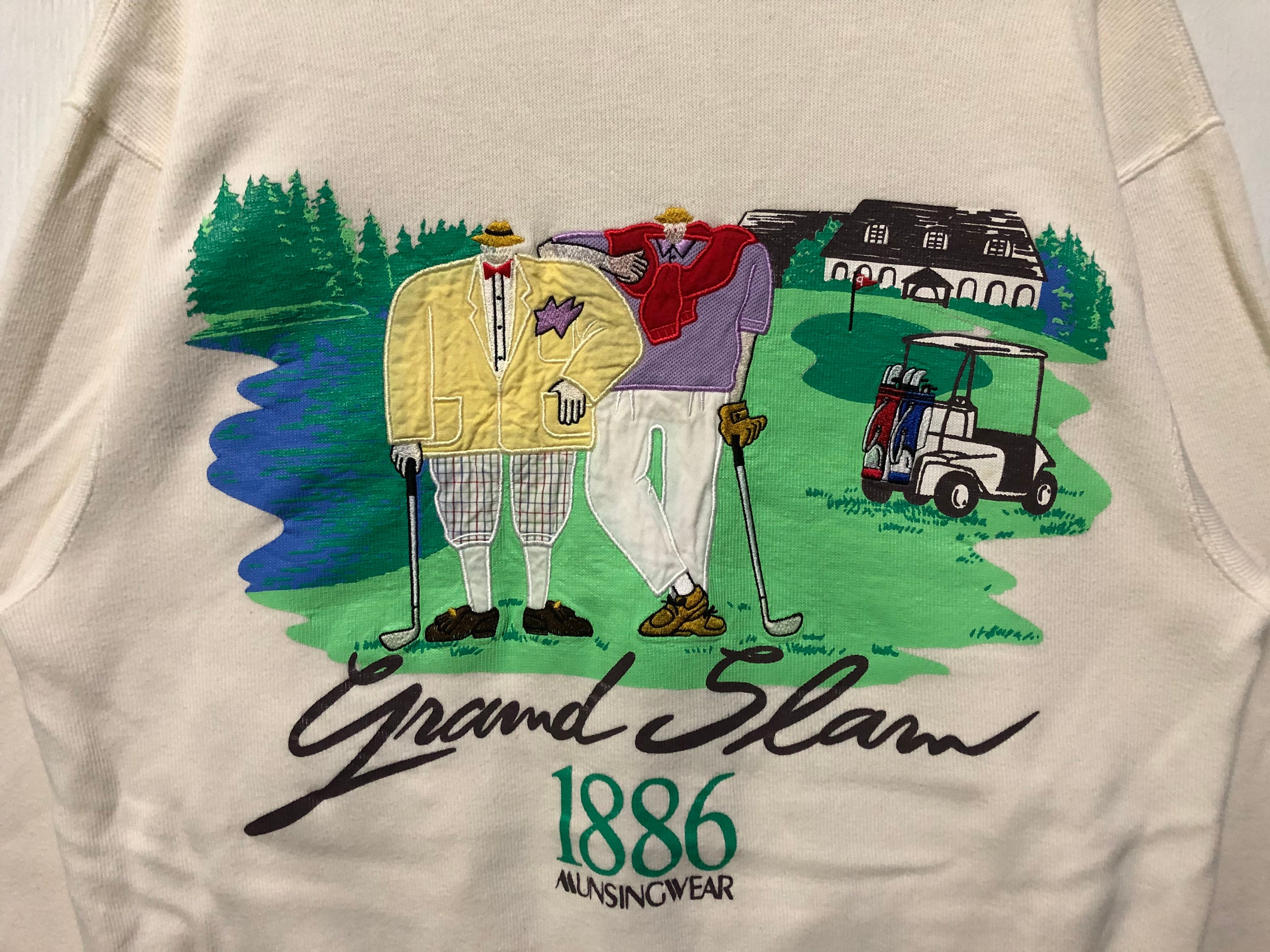 Vintage Grand Slam 1886 Munsingwear Cardigan Full Print Sweatshirt