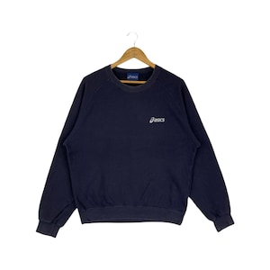 Vintage Asics Sweatshirt Embroidery Small Logo Crewneck Jumper Pullover