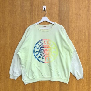 Vintage Canadian Beach Wear Certified Sweatshirt Spellout Crewneck Jumper Pullover Sweater