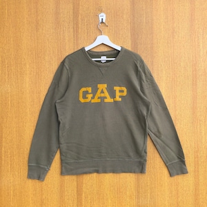 Vintage GAP Sweatshirt Spellout Big Logo Crewneck jumper Pullover Sweater