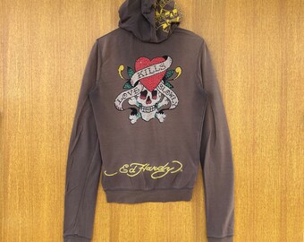 Vintage Ed Hardy Hoodie Big Logo 