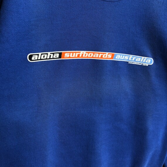 Vintage Aloha Surfboards Australia Sweatshirt Big Log… Gem