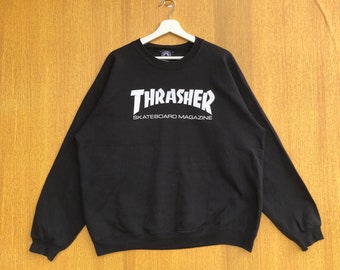 Thrasher Magazine Felpa con cappuccio da uomo Felpa con cappuccio nera di medie dimensioni Pullover da skateboard unisex Etsy Italia