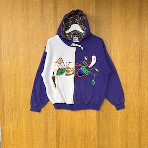 Vintage Sunny Side Golf Hoodie Full Zipper Embroidered Sweatshirt Sweater Jumper Pullover