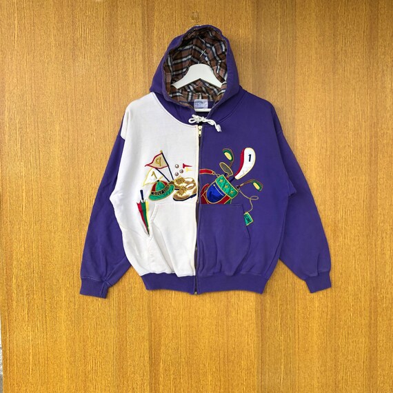 Vintage Sunny Side Golf Hoodie Full Zipper Embroidered Sweatshirt Sweater  Jumper Pullover - Etsy
