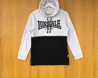 Lonsdale Hoodie Big Logo Spellout Sweatshirt Pullover Sweater