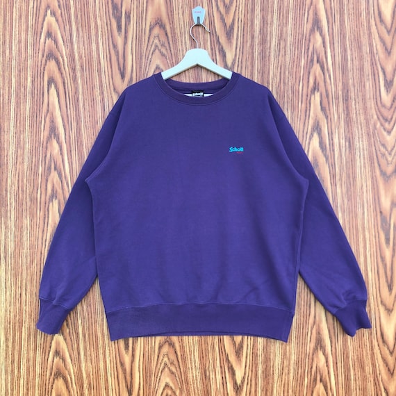 Schott, Vintage Schott NYC Crewneck Sweatshirt Embroidered Small Logo Pullover
