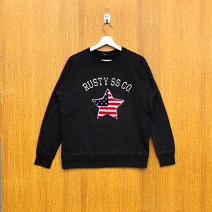 Vintage Rusty Ss Co. Surf Clothing Sweatshirt Crewneck Jumper Pullover Sweater